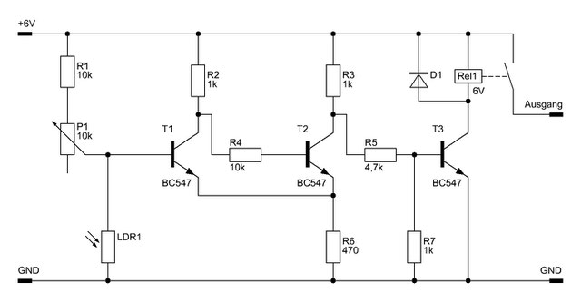 Einfacher Dämmerungsschalter - Elektronische Basteleien