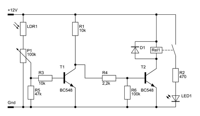 Einfacher Dämmerungsschalter - Elektronische Basteleien