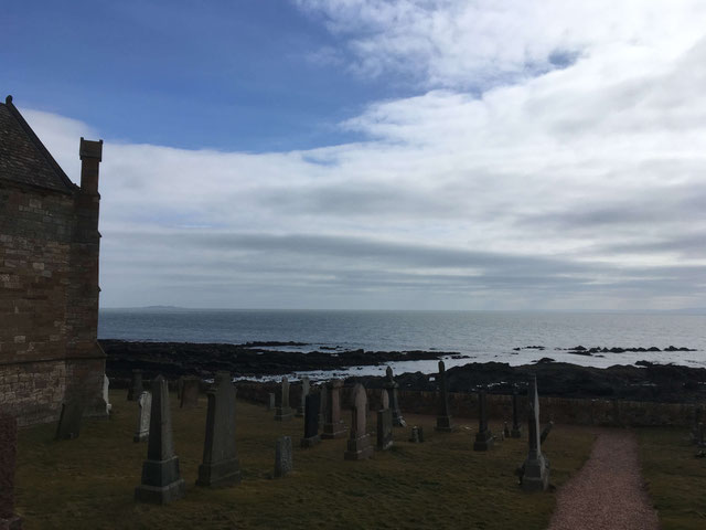 Cemetery with a view in St. Monans