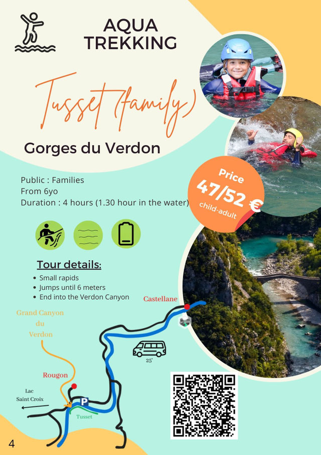 Aqua floating verdon family, floating verdon, canyoning verdon gorges families