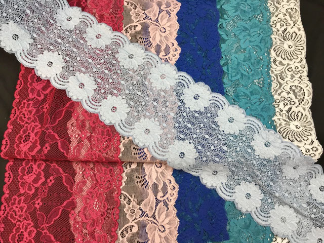 Dehnbare Spitze - Mass-BH, Mass-Dessous, BH-Nähkurse, BH-Nähsets und BH