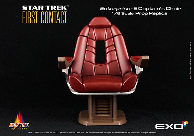 Raumschiff Enterprise - E Captain's Chair 1/6 Star Trek: Der erste Kontakt Stuhl Replik 15cm Exo-6