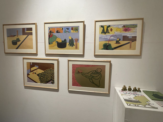 feiartmuseumyokohama絵本展の小林大悟の絵本せんのりきゅうの展示風景