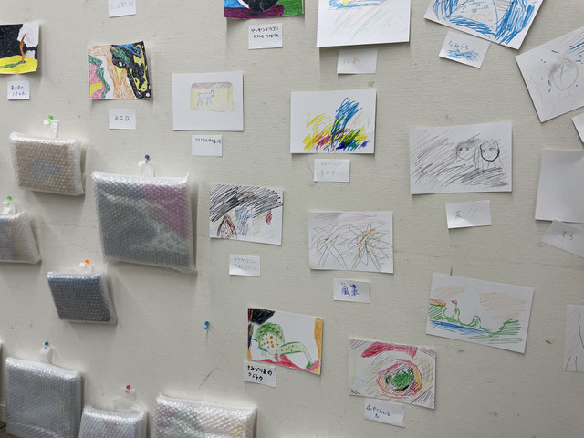 みどりアートパークの小林大悟作品兼鑑賞ワークショップの展示