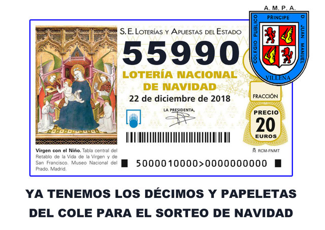 Lotería de Navidad - la página del ampa