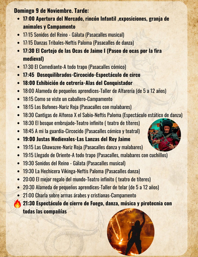 Programa de la Fira Medieval de Mascarell