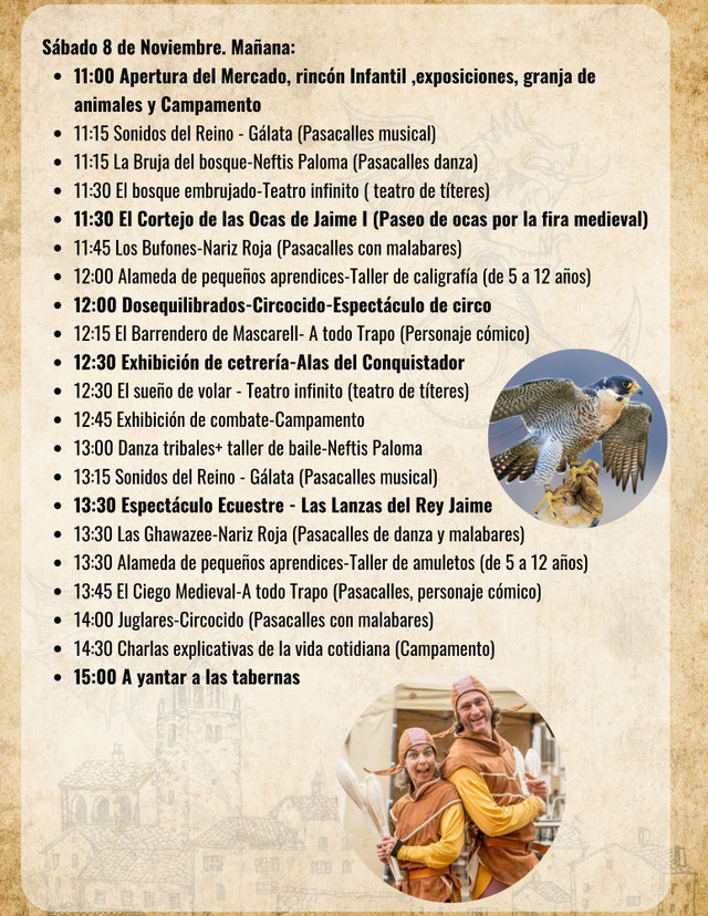 Programa de la Fira Medieval de Mascarell