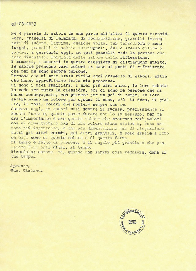 LETTERE A ME STESSO - WELCOME ON BTPHOTOGRAPHY!