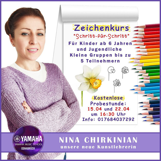 Yamaha Musikschule Osnabrück - Yamaha Music School - Zeichenkurs mit Nina für Kinder - 2024