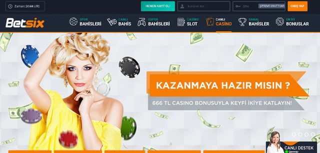 Betsix Canlı Casino Sayfası Görüntüsü