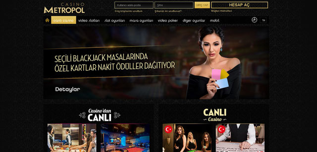 Casinometropol Canlı Casino Sayfası Görüntüsü
