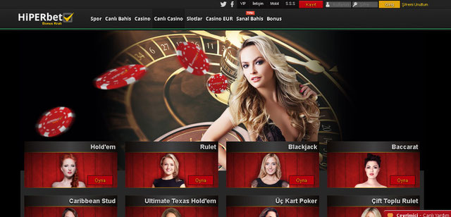 Hiperbet Canlı Casino Sayfası Görüntüsü