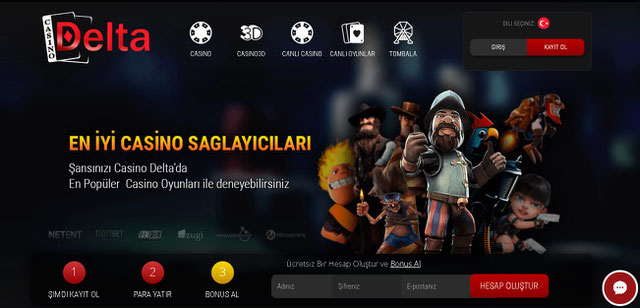 Casino Delta Ana Sayfa Görüntüsü