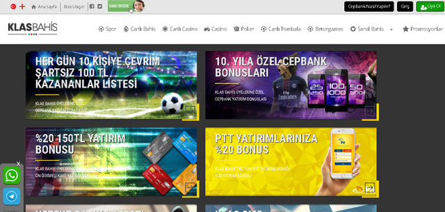 Klasbahis Bonuslar