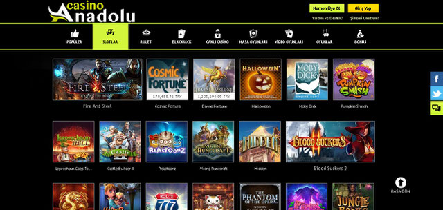 Anadolu Casino Slot Oyunları