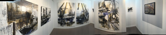 Eingetaucht, Dorothee Impelmann, Industrie-Malerin, Duisburg, tOG, take OFF GALLERY, Galerie, Düsseldorf, NRW, Kunstraum