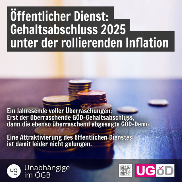  Foto zu Gehaltsabschluss 2025 und 2026 - Unabhängige GewerkschafterInnen (UGÖD) 