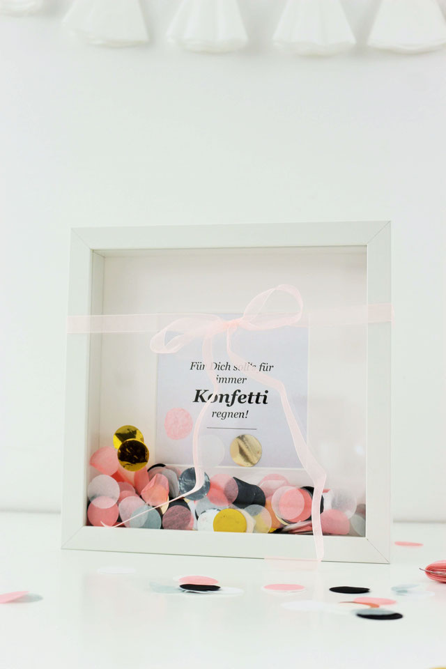 DIY Geschenk mit Konfetti Partystories Blog
