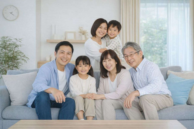 遺族年金の制度説明に関連した家族の様子を表したイメージ画像