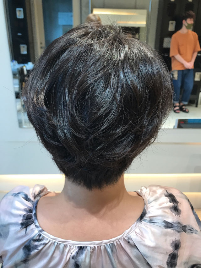 パーマヘアのビフォーアフター 【コロナ対策実施中】三鷹でショートが上手い美容院・ヘアサロン HAIR DESIGN RISK