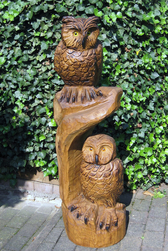 Eulen - unikateausholz.de, Figuren und Skulpturen aus Holz