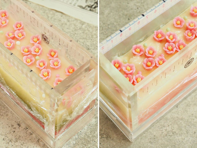 人気のハンドメイド　手作り石けん　お花の石けん