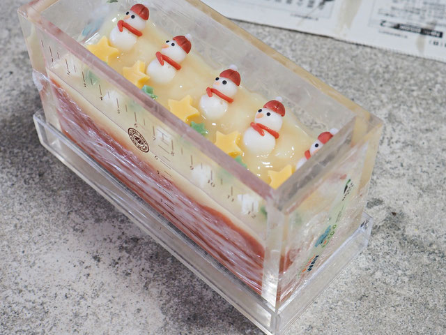 クリスマスの石けん　雪だるま　可愛い石けん　ハンドメイド