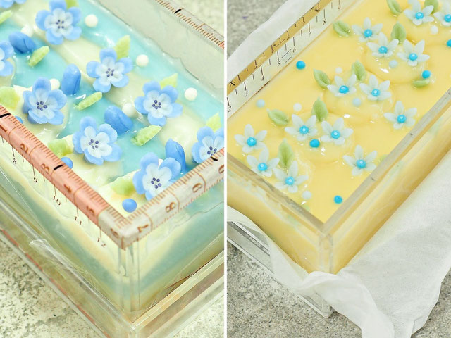 手作り石けん教室　人気教室　お花の石けん　かわいいクラフト
