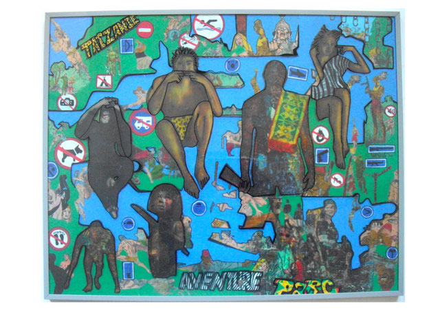 Techniques mixtes & transferts d'images, 40X80cm, 2016
