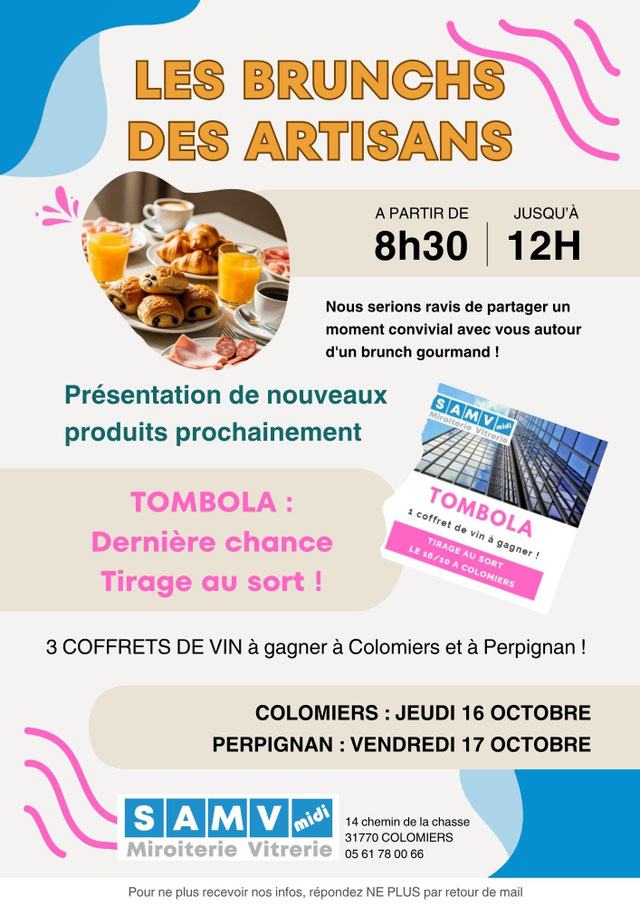 Tombola SAMV midi Colomiers et Perpignan
