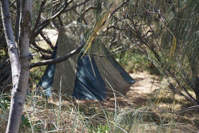 Glamping am Strand von Fraser Island