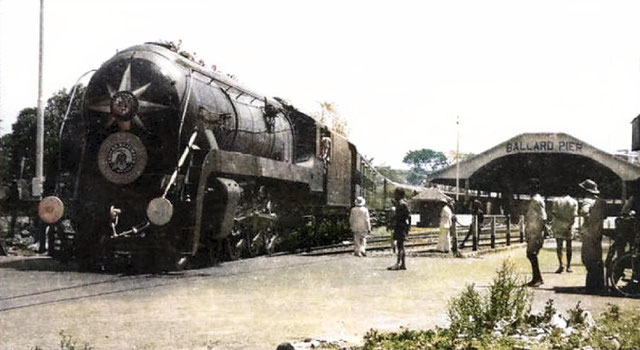 The Punjab Mail train at Ballard Pier in Bombay ( Mumbai ).