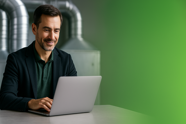 VDI 6022 Kategorie B Online-Schulung am Laptop