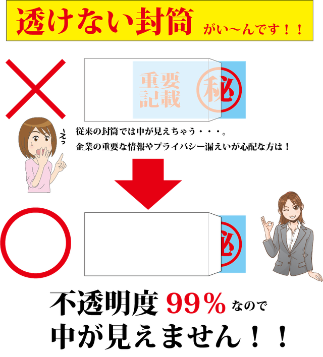 さいたま市　はんこショップ大宮店の見えない封筒