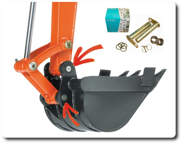 Axes & bagues mini pelle KUBOTA Ferren Matériels