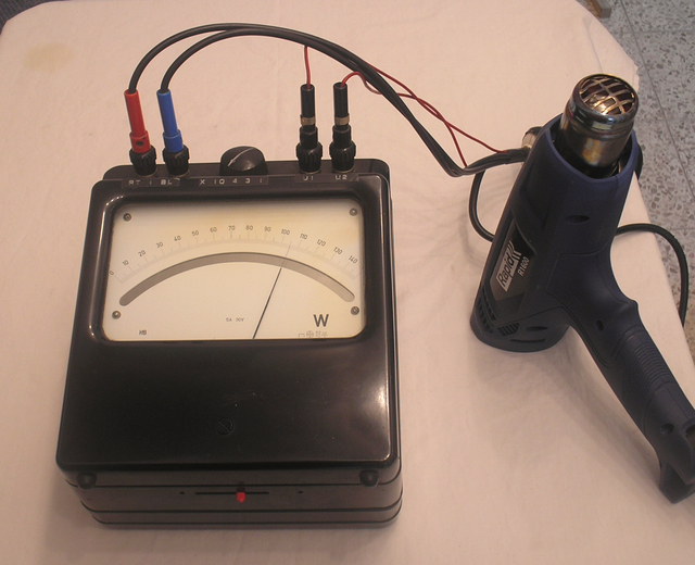 Umbau eines Messgerätes zum Leistungsmesser AC bis 1500 Watt von Hartmann & Braun von ca. 1974