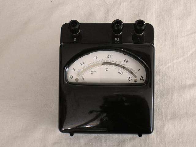 Labor Ampere Meter 0,2 und 1,0 Amp. W/G von Hartmann & Braun - Frankfurt a/M. - Fertigungsjahr ca. 1959