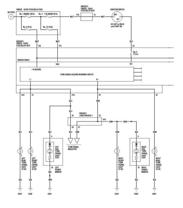 ACURA TSX EWD, Fuses & Relay Car Electrical Wiring Diagram