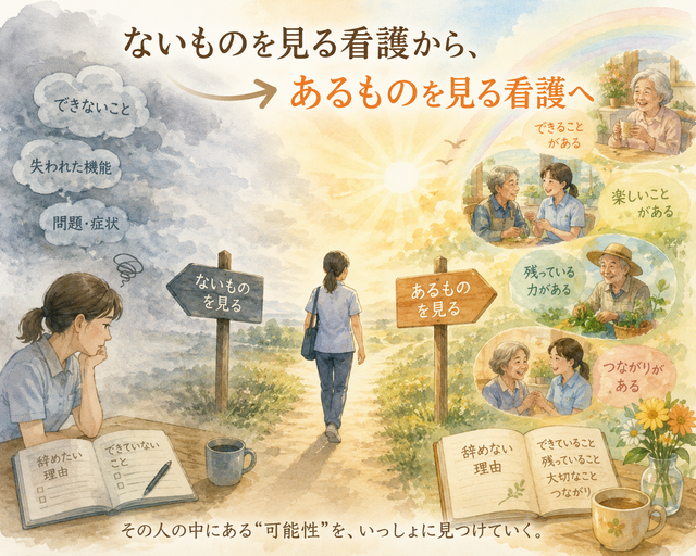 ないものを見る看護から、あるものを見る看護へ