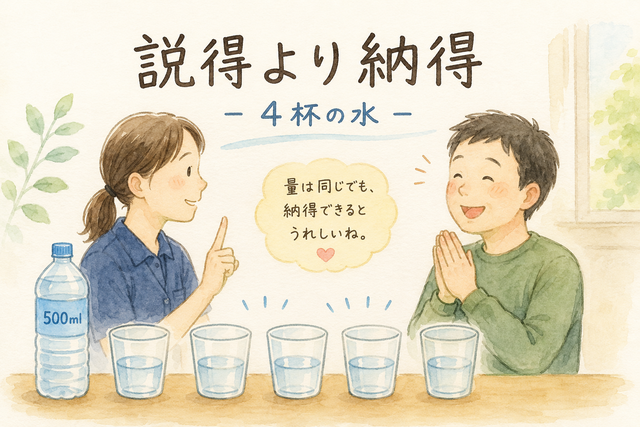 説得より納得 ― 4杯の水 ―