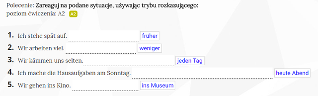 Tryb Rozkazujący Niemiecki ćwiczenia Pdf