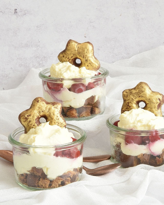 Schnelles Lebkuchen Trifle. Mit Kirschen. - mix dich glücklich ...