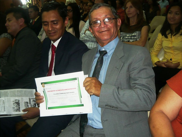 Mejor servidor de la Uleam 2014-2015, Nery Ramón Figueroa Zambrano. Manta, Ecuador.