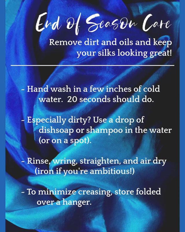 Caring for Your Silks Lady of the Lake Silks handdyed silks and