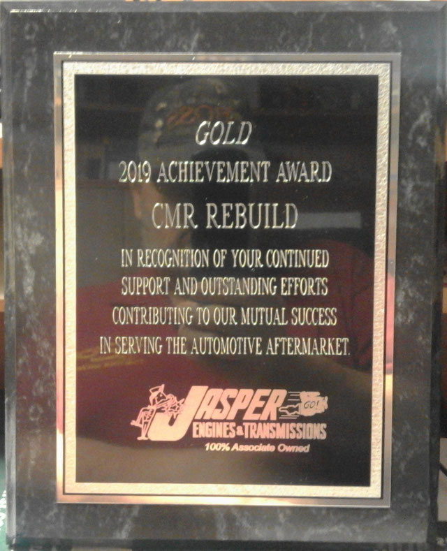 Jasper Engines and Transmissions recognizes CMR Rebuild Clarksburg CMR Rebuild