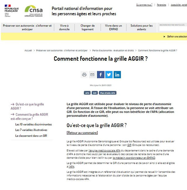 Comment fonctionne la grille AGGIR ? Pratiques en santé