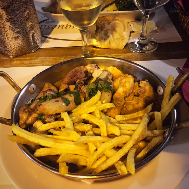 La Casa Portuguesa et ses crevettes/seiches à la bière