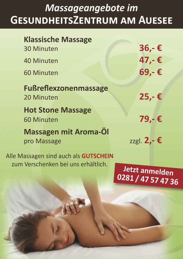 Massage, Wellness, Weihnachtsangebote