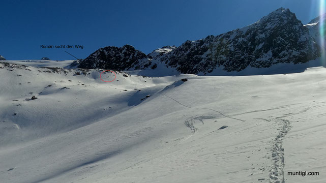 an dieser Stelle bog Gruppe 2 ab Richtung "Bärenbartkogel"
