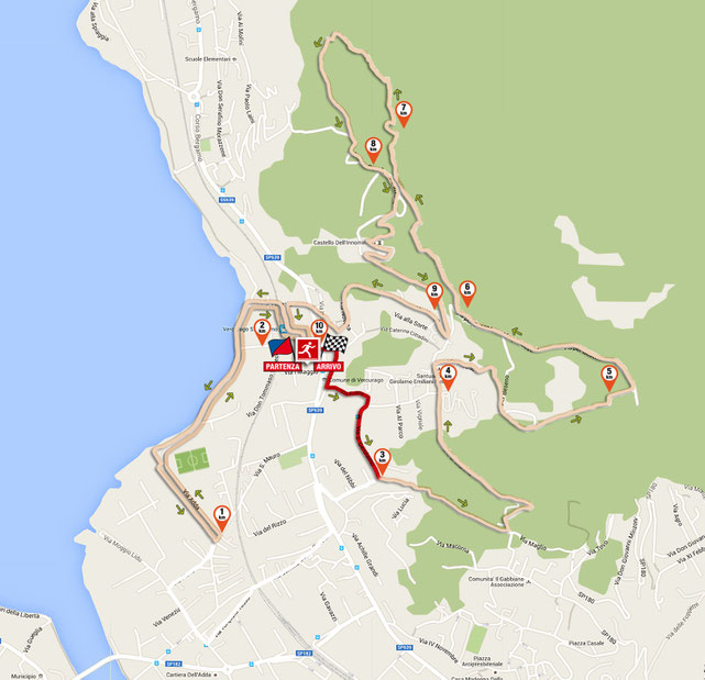 il 3° km del tracciato della corsa